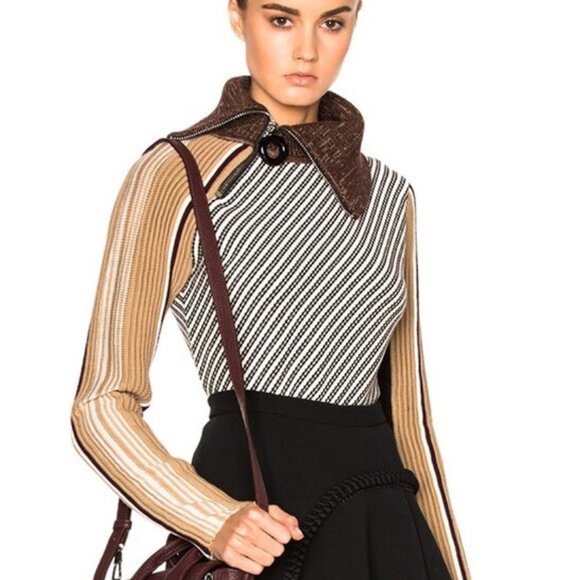 CARVEN ASYMMETRIC BLACK EMBELLISHED FLARED SKIRT M - Picture 6 of 13